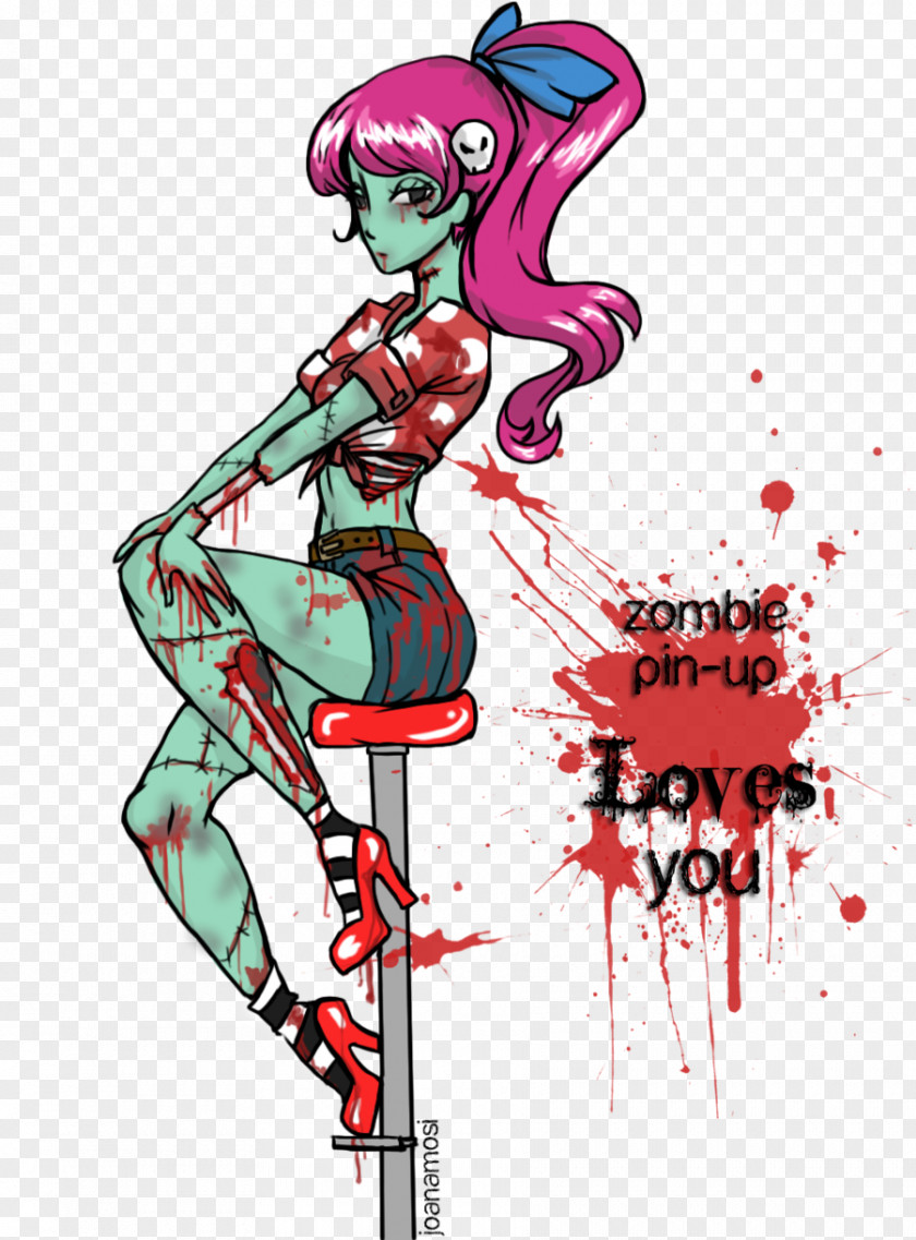 Drawing Pin-up Girl Zombie Painting PNG girl Painting, zombie clipart PNG
