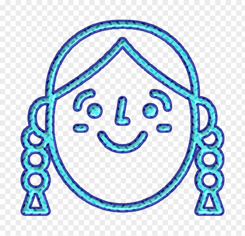 Emoji Icon Girl Happy People Outline PNG