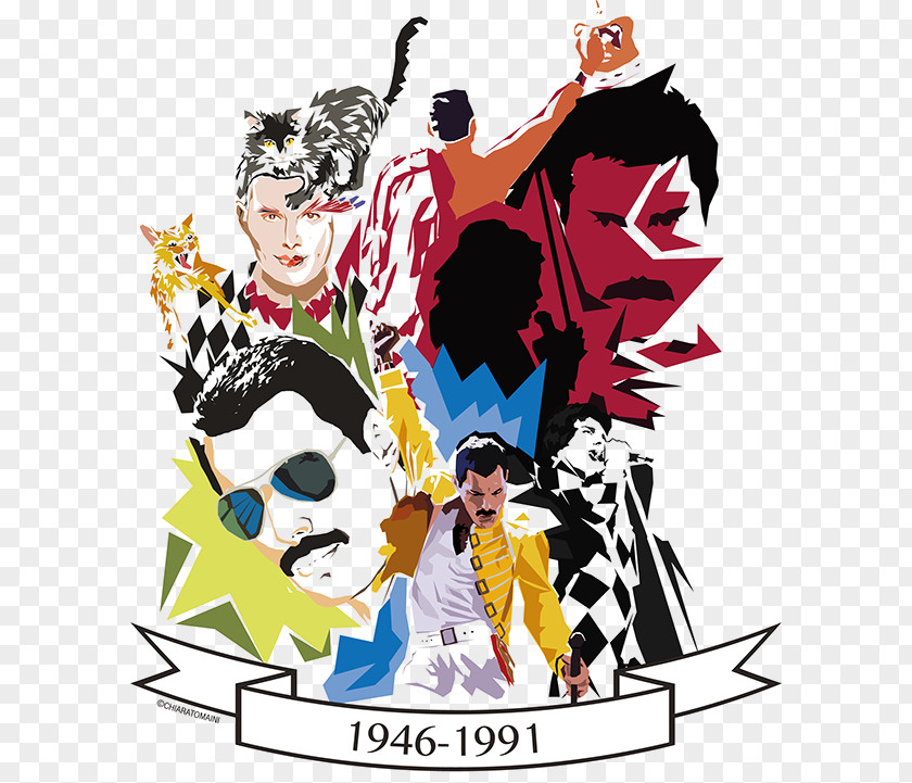 Queen Art The Freddie Mercury Tribute Concert Poster PNG