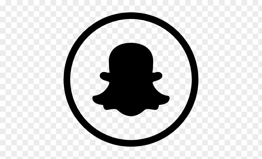 Social Media Using Snapchat Logo Black And White PNG