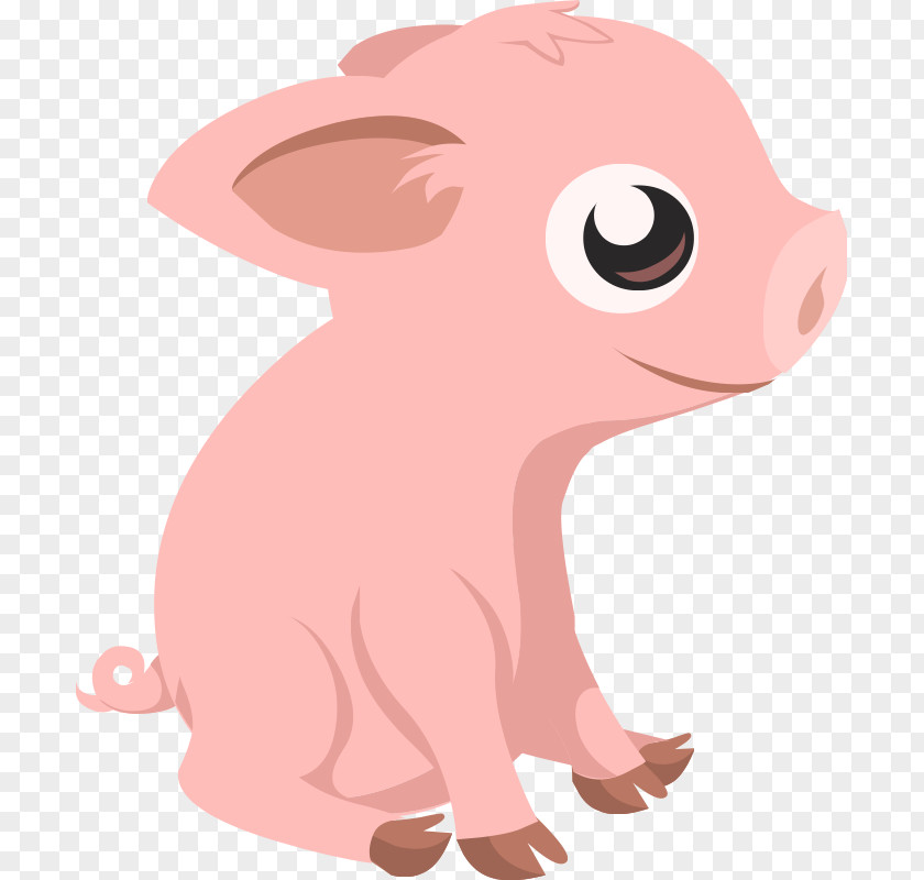 Cute Pig Cliparts Domestic Cuteness Clip Art PNG