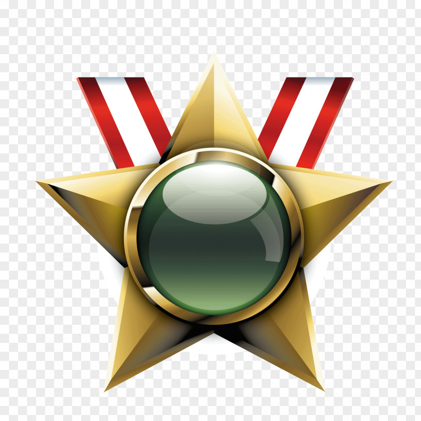 Golden Pentagram Honor Medal Canton Fair Icon PNG