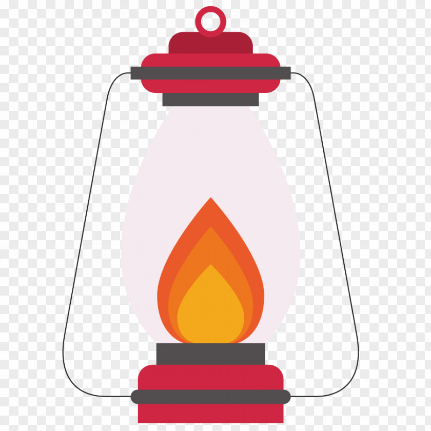 Vector Portable Kerosene Lamp Light Flame PNG