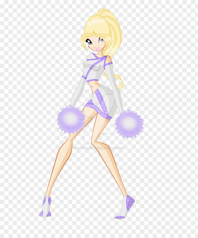 Cheerleader Violet Lilac Purple Yellow PNG