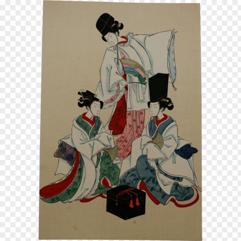 Geisha Costume Design Poster Art PNG