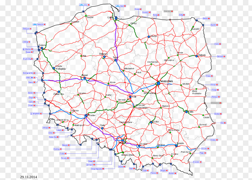 Polska Trans-European Transport Networks Złoczew Gmina Klonowa PNG
