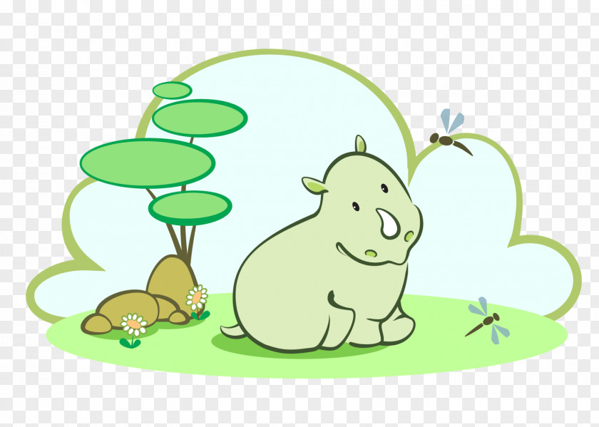 Rinoceronte Hare Cartoon Amphibian Clip Art PNG