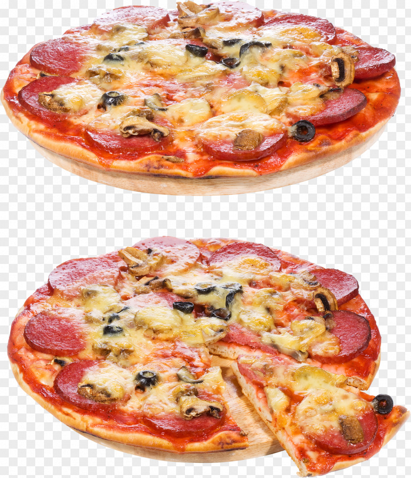 Neapolitan Pizza Hawaiian Salami Pepperoni Clip Art PNG
