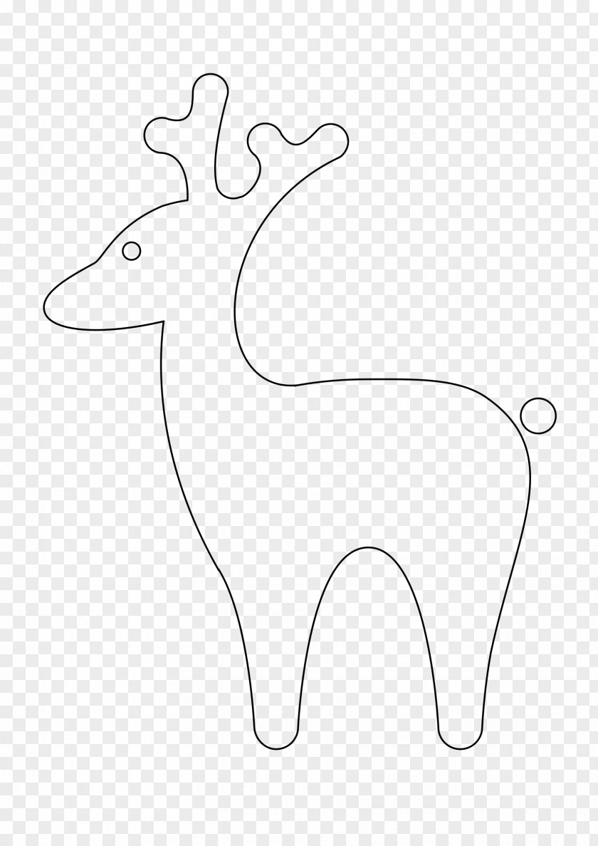 Reindeer Line Art Silhouette Clip PNG
