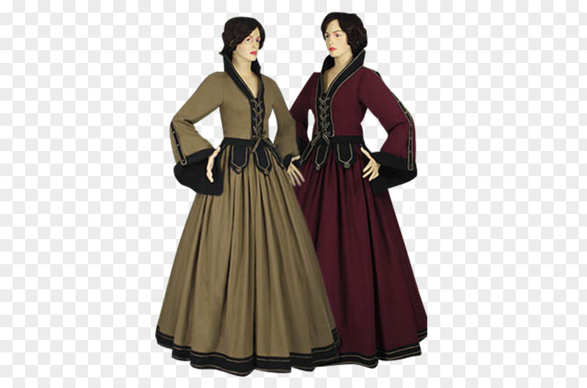 Dress Gown Middle Ages Renaissance Clothing PNG