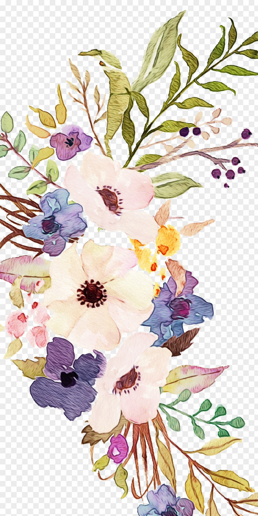 Floral Design Watercolor Painting Flower Bouquet PNG
