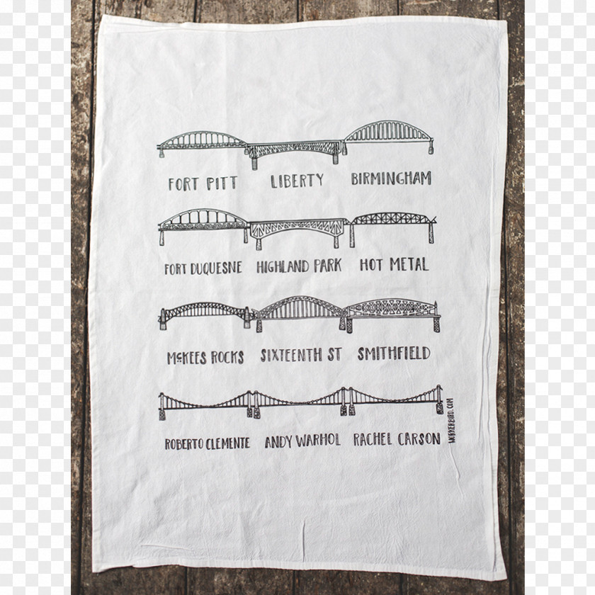 Kitchen Towel Love, Pittsburgh Bridge Paper Printing Penguins PNG