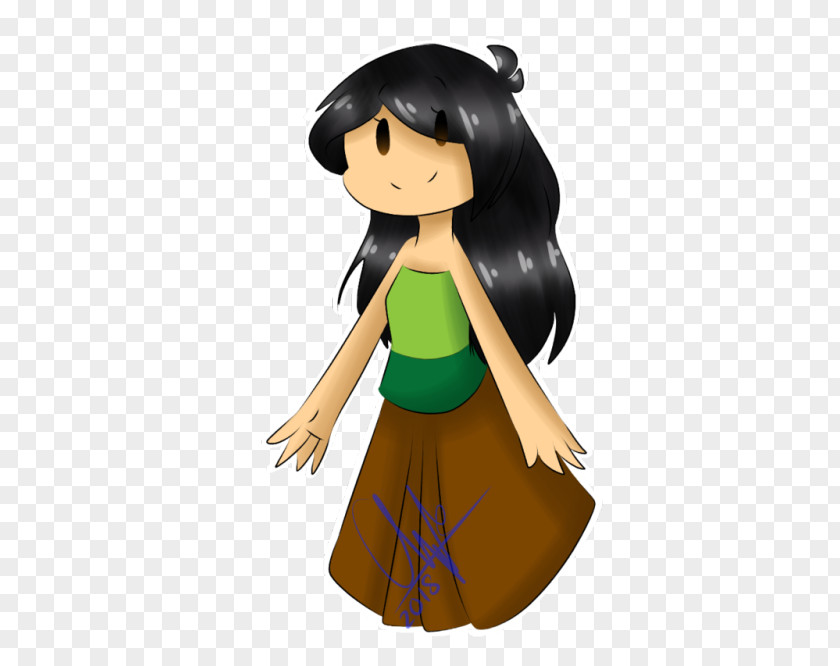 Timun Black Hair Character Figurine Clip Art PNG