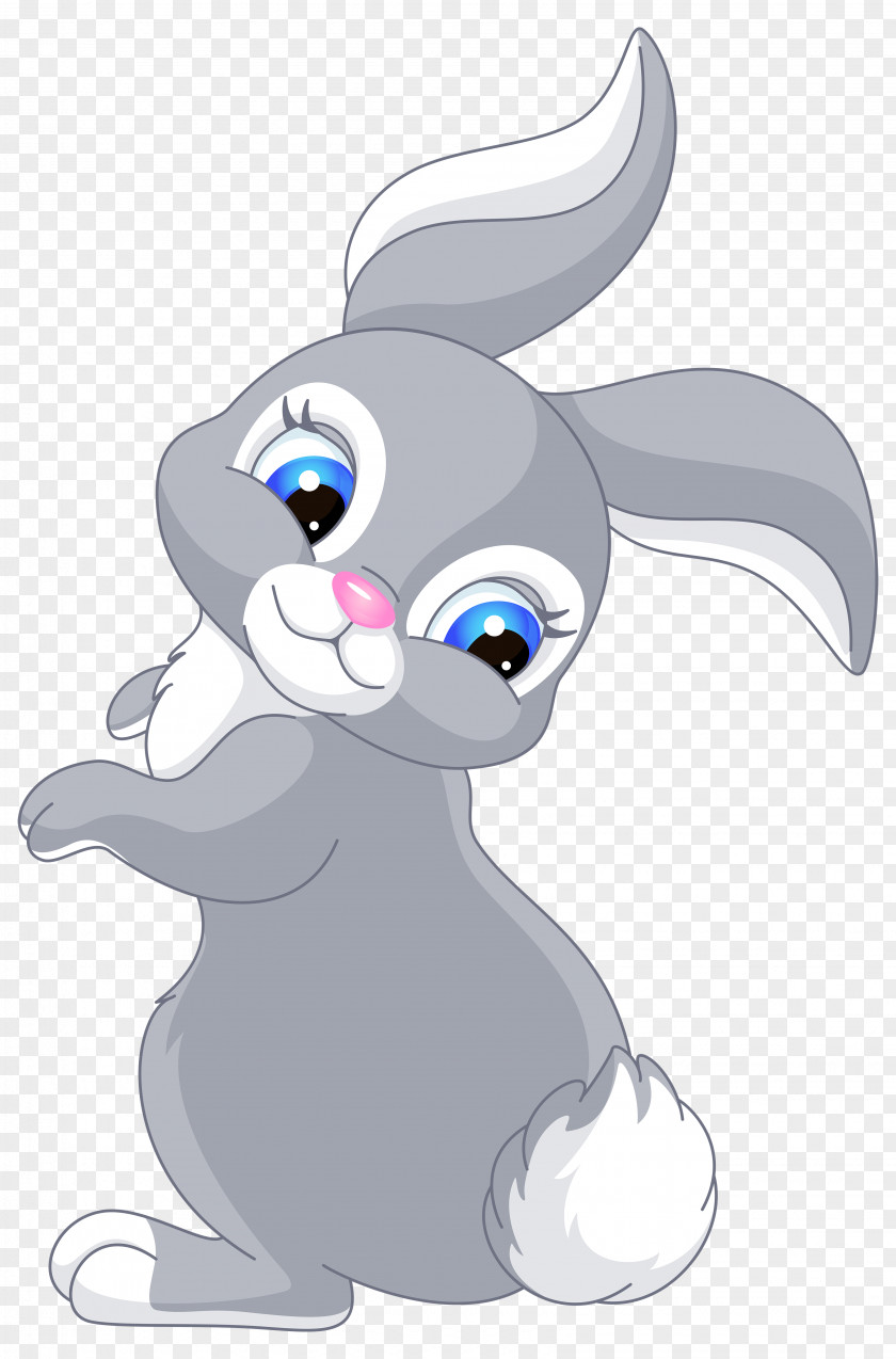 Cute Bunny Cartoon Clip Art Image Easter Rabbit PNG