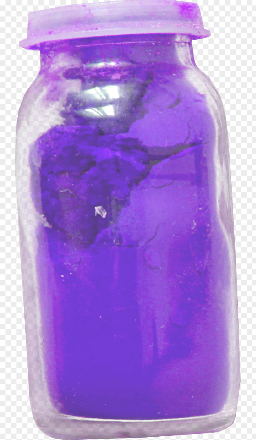 Pretty Purple Glass Bottle PNG