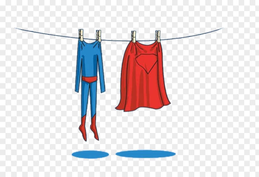 Superman Dry Clothes Clark Kent Diana Prince Laundry Superhero Wallpaper PNG