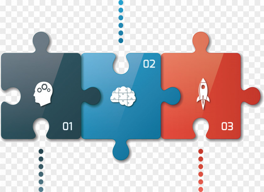 Business Jigsaw Design Infographic Timeline Chart Diagram PNG