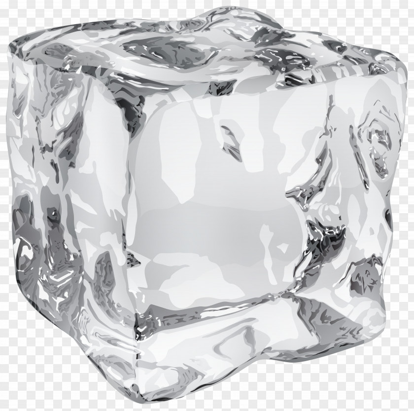 Ice Image Glass Crystal Black And White PNG