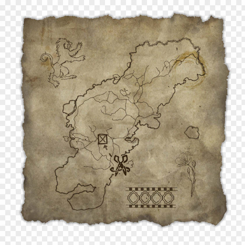 Literary Scrolls The Elder Online Treasure Map Oblivion PNG