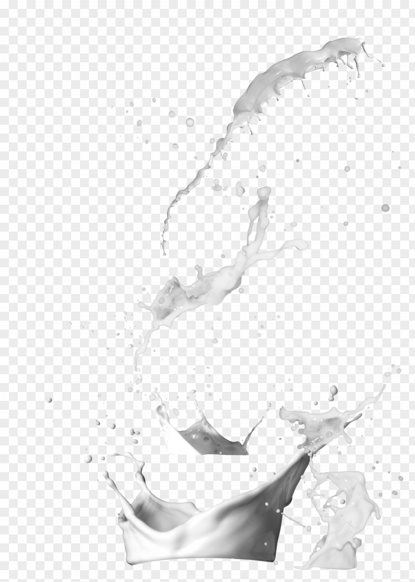 Dynamic Liquid Milk Cream Computer File PNG