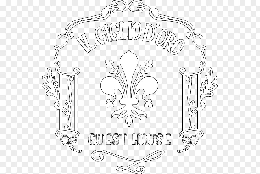 Giglio Logo Drawing White Line Art Clip PNG