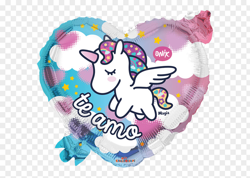 I Love You In Spanish Toy Balloon Unicorn Onyx Helium PNG