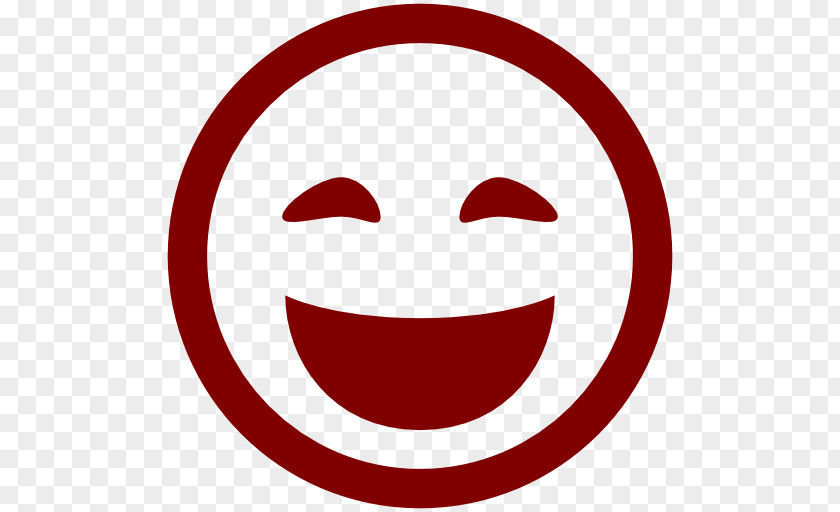 Maroon Emoticon Smiley Laughter PNG