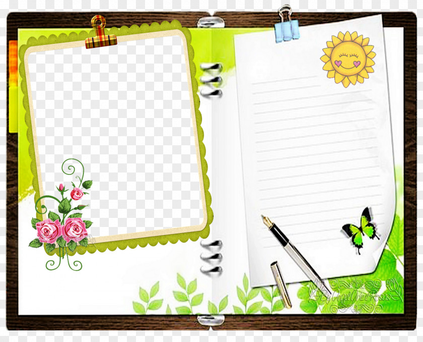 Line Paper Picture Frames Font PNG