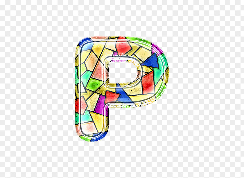 Stained Glass Letter P PNG
