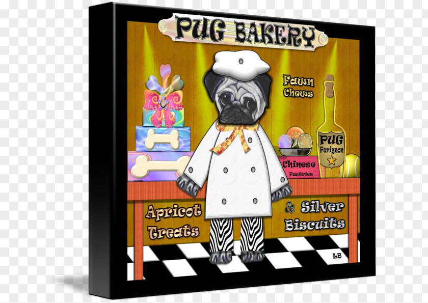 Toy Bakery Pug Gallery Wrap Canvas PNG