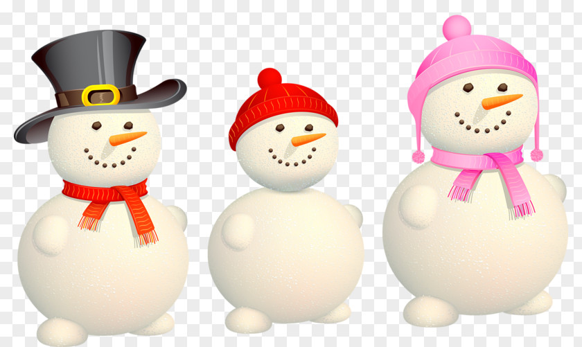 Creative Cute Snowman Christmas Eve Family Illustration PNG