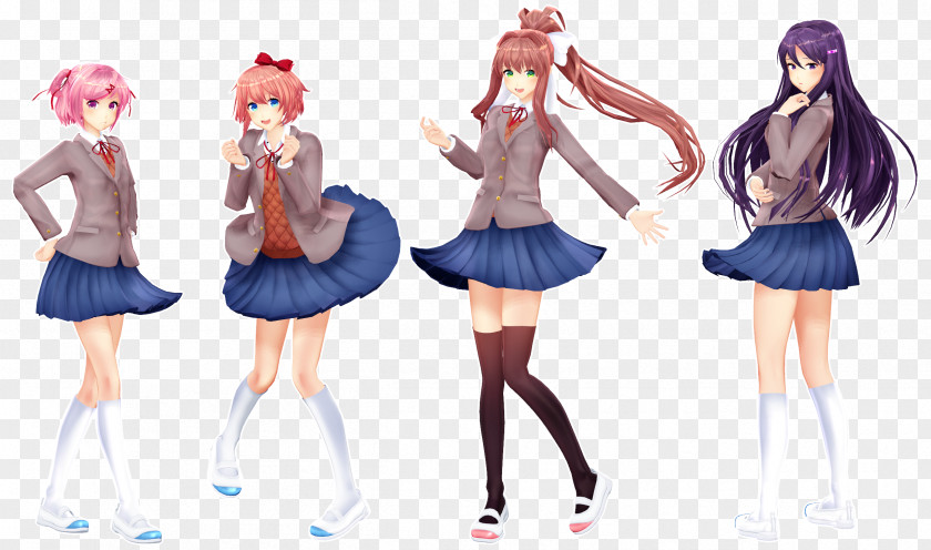 Doki Literature Club Glitch Club! Team Salvato VRChat Protagonist PNG