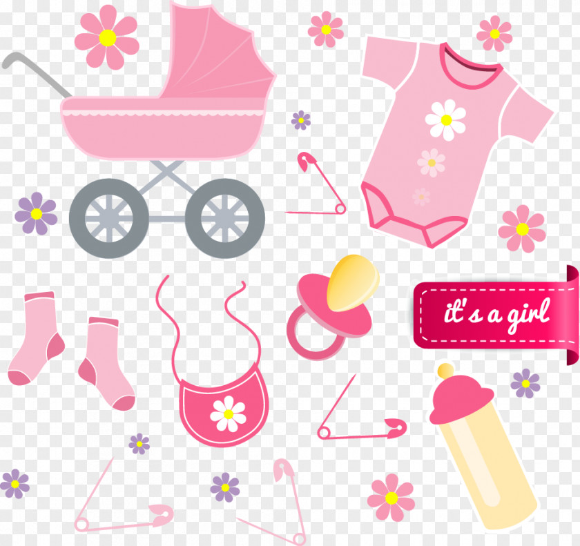 Vector Baby Clothes Infant Clothing Announcement Euclidean PNG