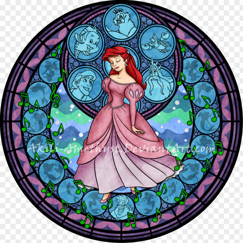 Princess Jasmine Ariel Window Belle Stained Glass PNG