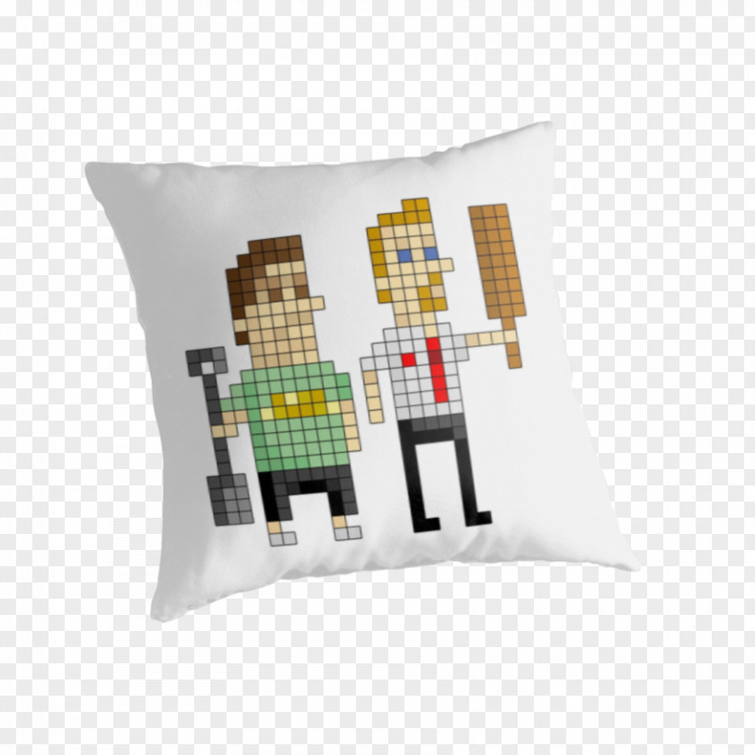 Shaun Of The Dead Pillow Cushion Rectangle Textile PNG