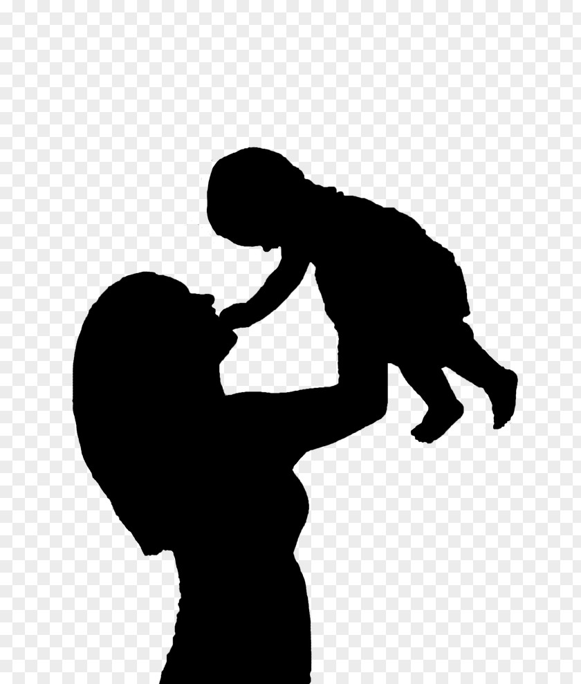 Silhouette Infant Mother Child Clip Art PNG