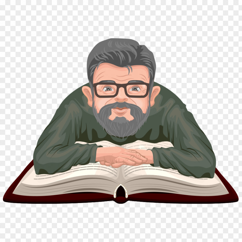 Vector Man Reading Book Stock Photography Royalty-free Illustration PNG
