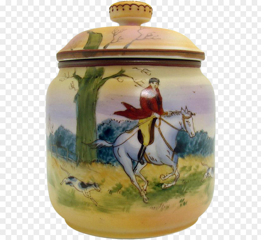 Hand Painted Ceramic Vase Porcelain Urn Artifact PNG