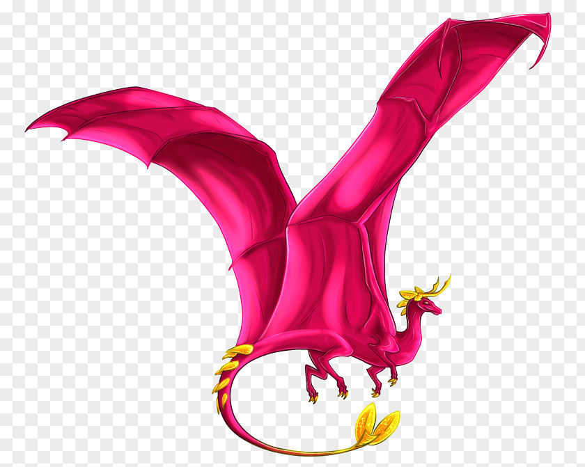 Ink Dragon Magenta Purple Legendary Creature Character PNG
