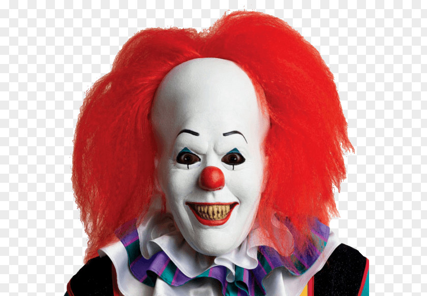 Scary Clown It Halloween Costume Mask PNG
