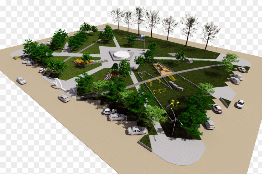 Design Urban Tree Area PNG