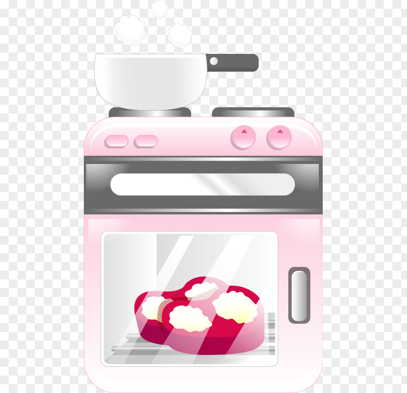 Painted Pink Silver Oven Pan Pattern Kitchen Microwave Icon PNG