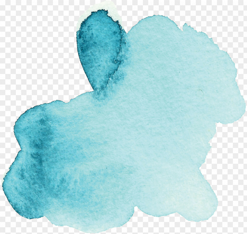 Watercolor Bunny Blue Turquoise Teal Organism Microsoft Azure PNG