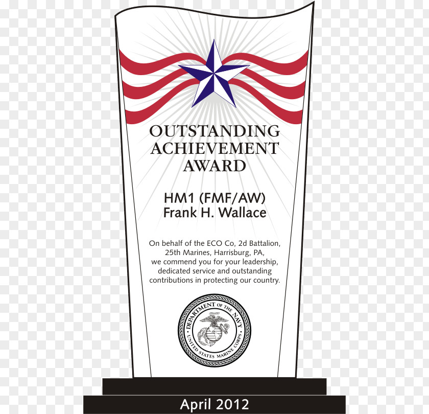 Award Service Template Commemorative Plaque PNG