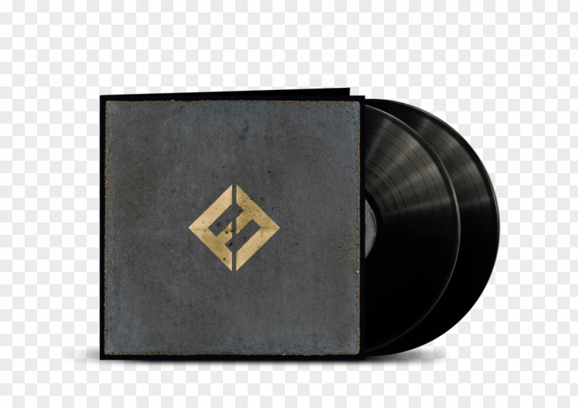 Foo Fighters Logo LP Record Phonograph Concrete And Gold Album PNG