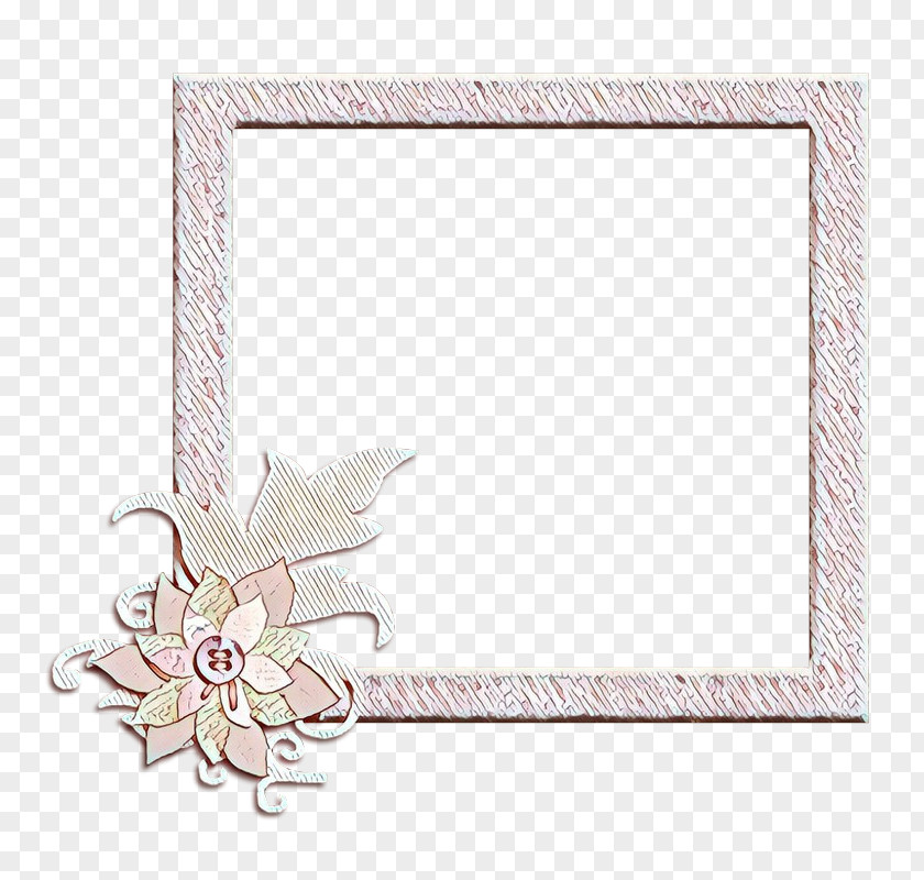 Picture Frame Pink Flower PNG