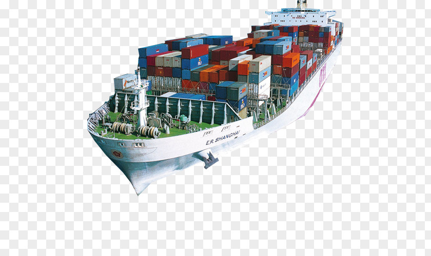 Ship Cargo Transport Intermodal Container PNG