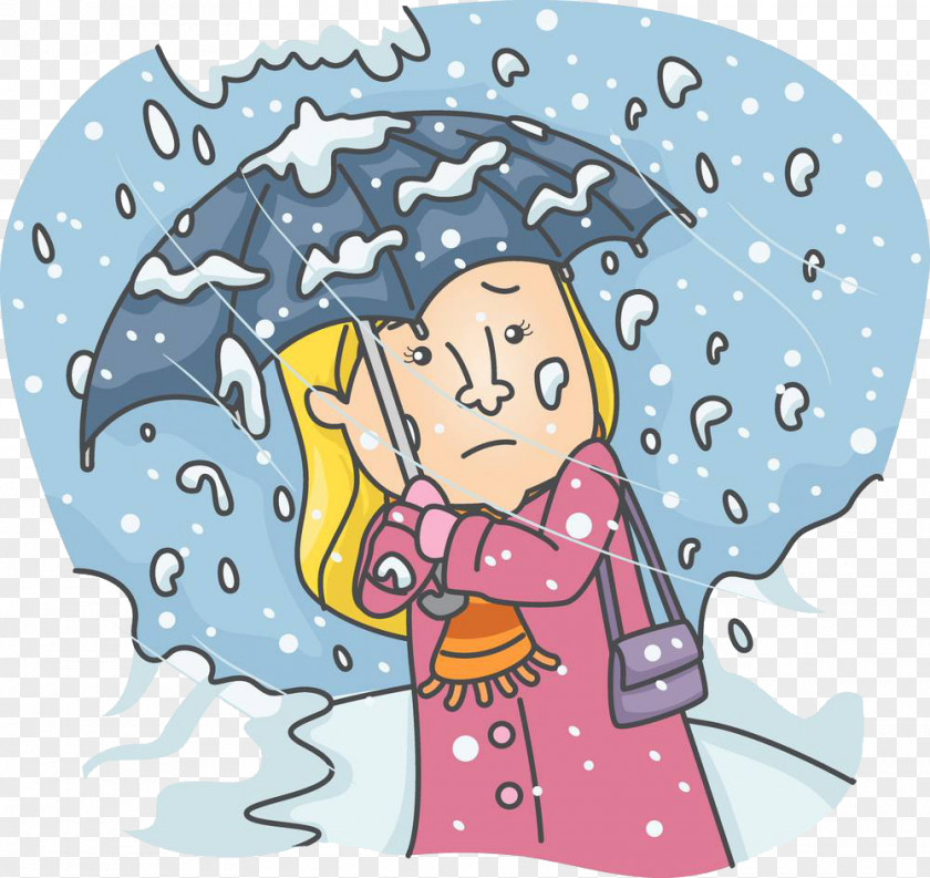 Snow Umbrella Man Royalty-free Clip Art PNG