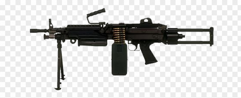 US M249 Light Machine Gun Squad Automatic Weapon FN Minimi Firearm PNG