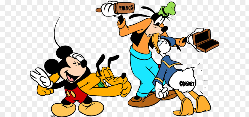 Mickey Mouse Pluto Goofy Clarabelle Cow Donald Duck PNG